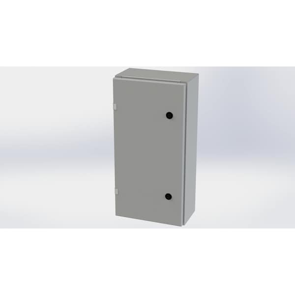 1/4 Turn Latch Electrical Enclosures, 24 in H, 6 in D, 12 in W, NEMA 3R, 4, 12, 13, Carbon Steel